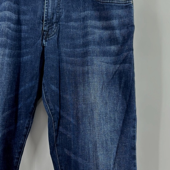 Joseph Abboud Mens Jeans Size Blue Denim 40 X 28 athletic fit dark distressed - Picture 7 of 14